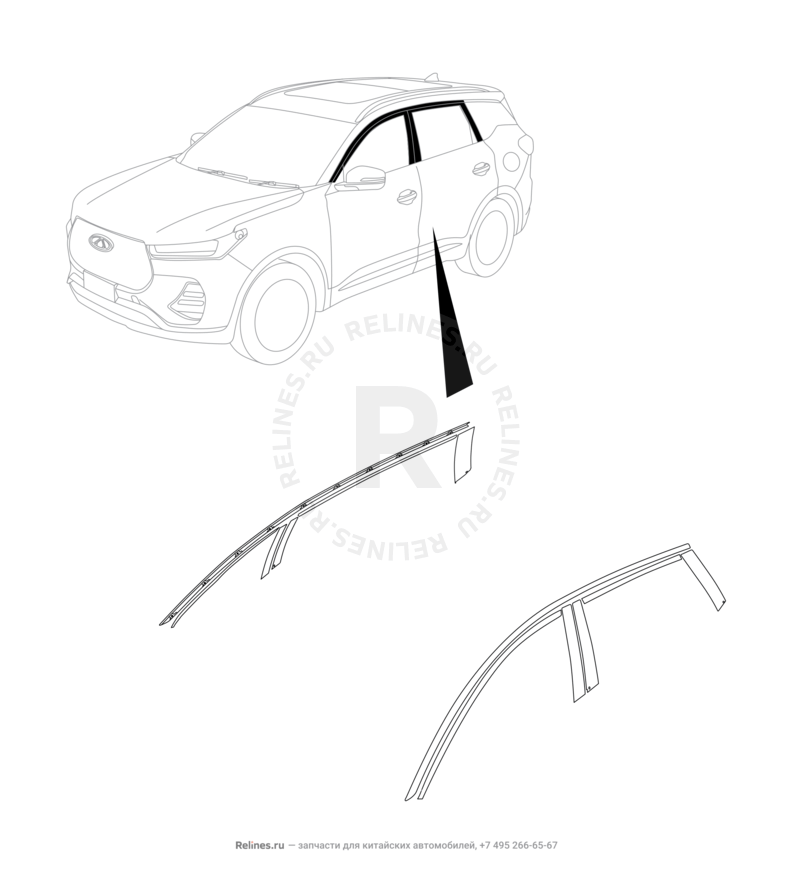 Запчасти Chery Tiggo 7 Pro Поколение I (2020)  — Накладки кузова, клапан вентиляции (1) — схема
