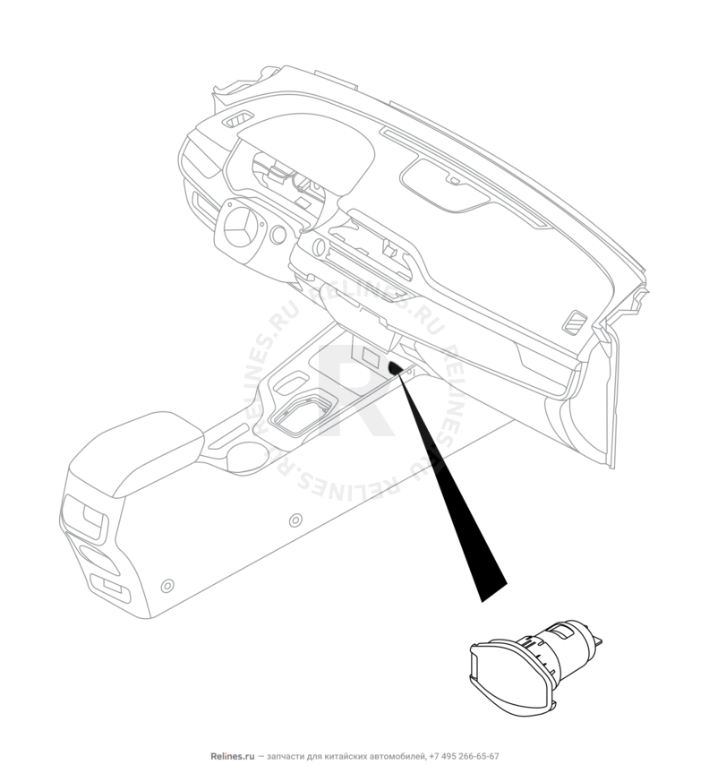 Запчасти Chery Tiggo 4 Pro Поколение I (2021)  — Розетка — схема