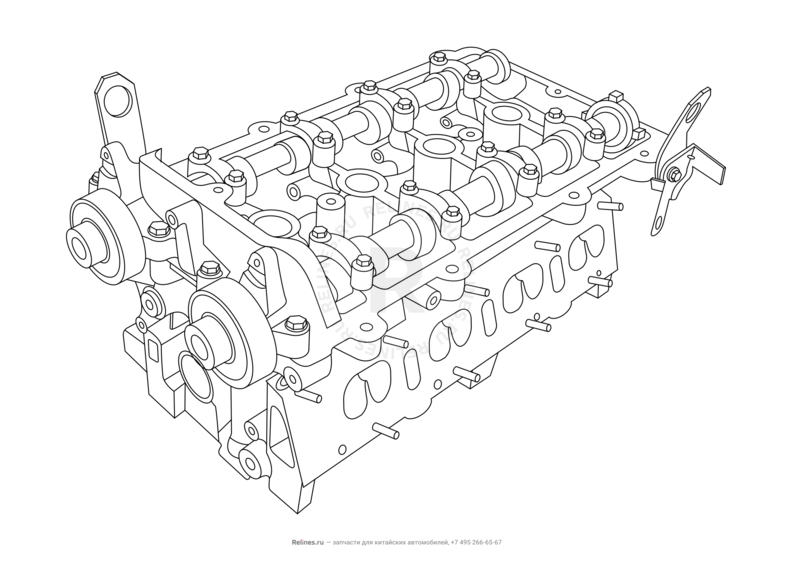 Двигатель в сборе Chery Kimo — схема
