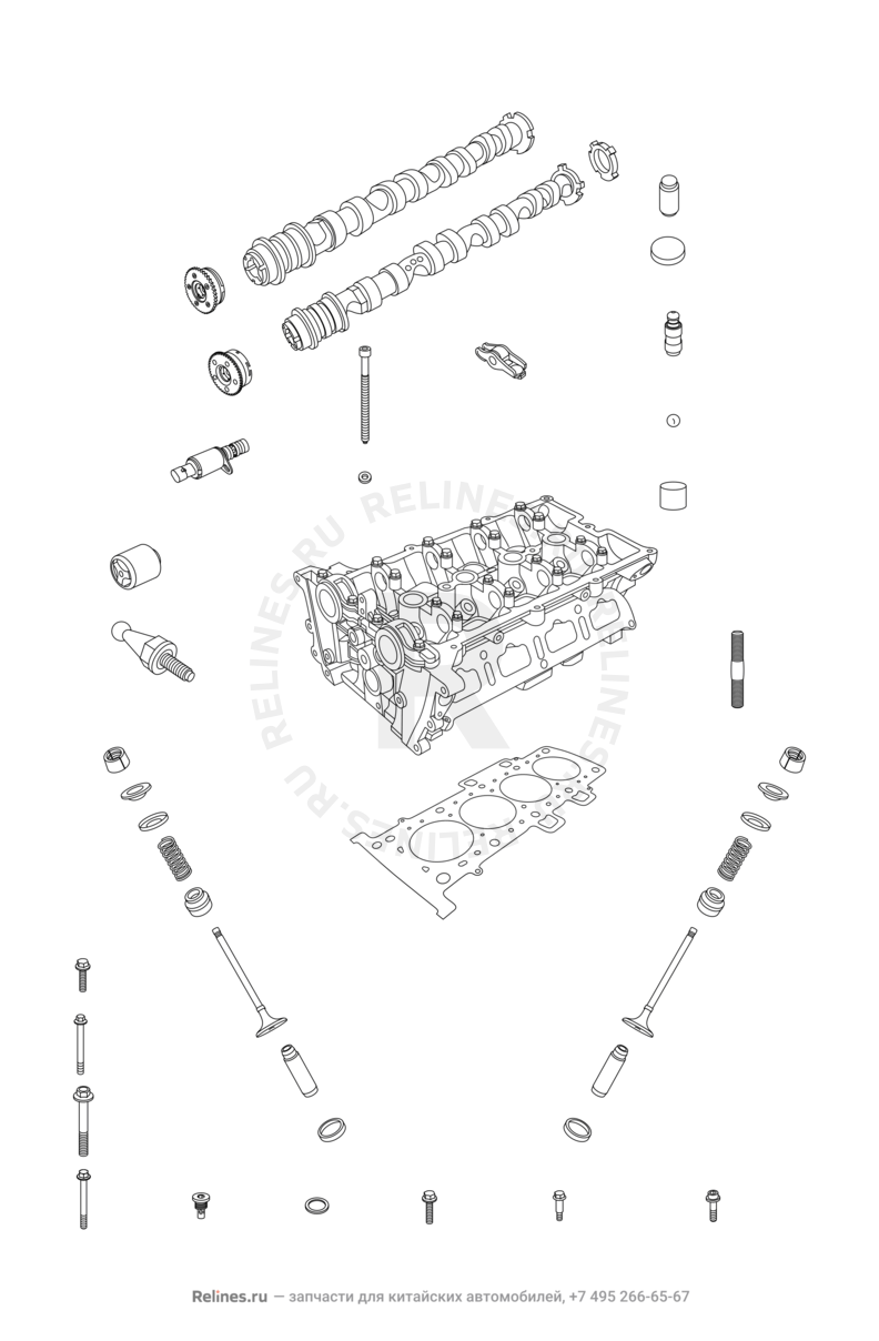 Головка блока цилиндров Chery Tiggo 3 — схема