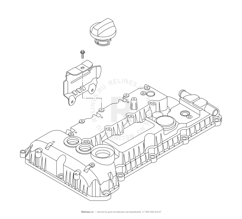 Запчасти Chery Tiggo 8 Pro Поколение I (2020)  — Крышка клапанная — схема