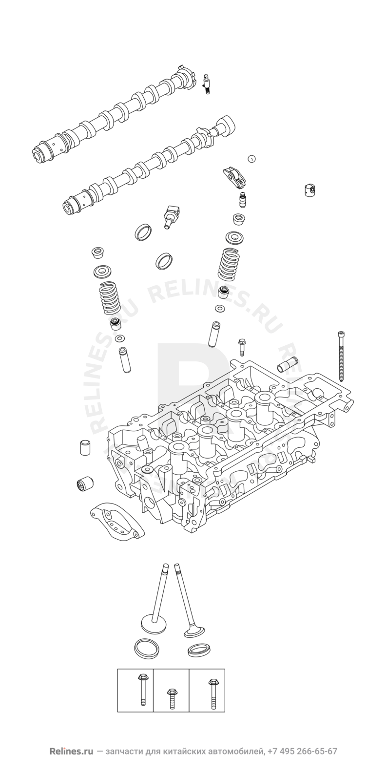 Запчасти Chery Tiggo 8 Pro Поколение I (2020)  — Головка блока цилиндров — схема