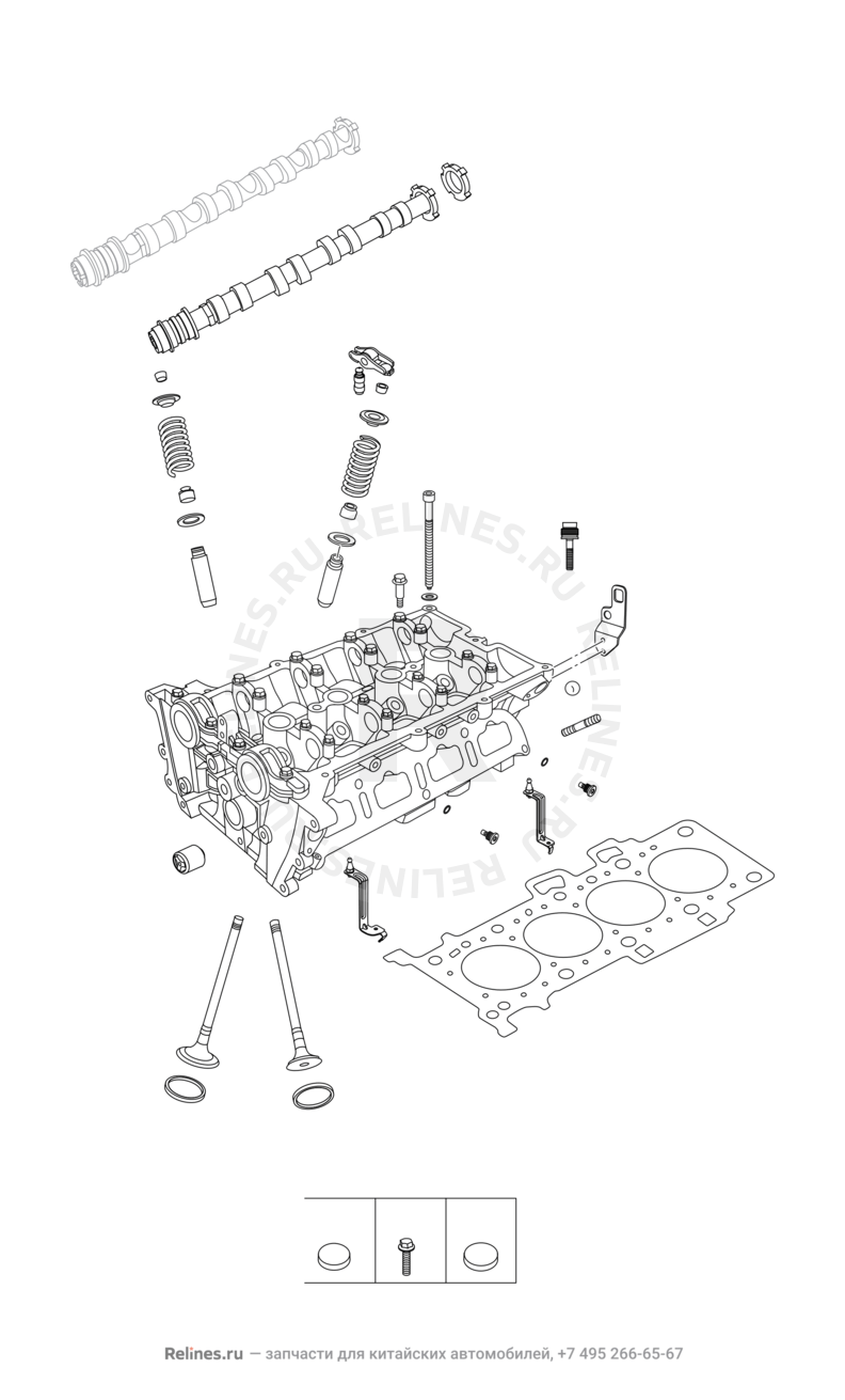 Запчасти Chery Tiggo 4 Поколение I — рестайлинг (2018)  — Головка блока цилиндров — схема