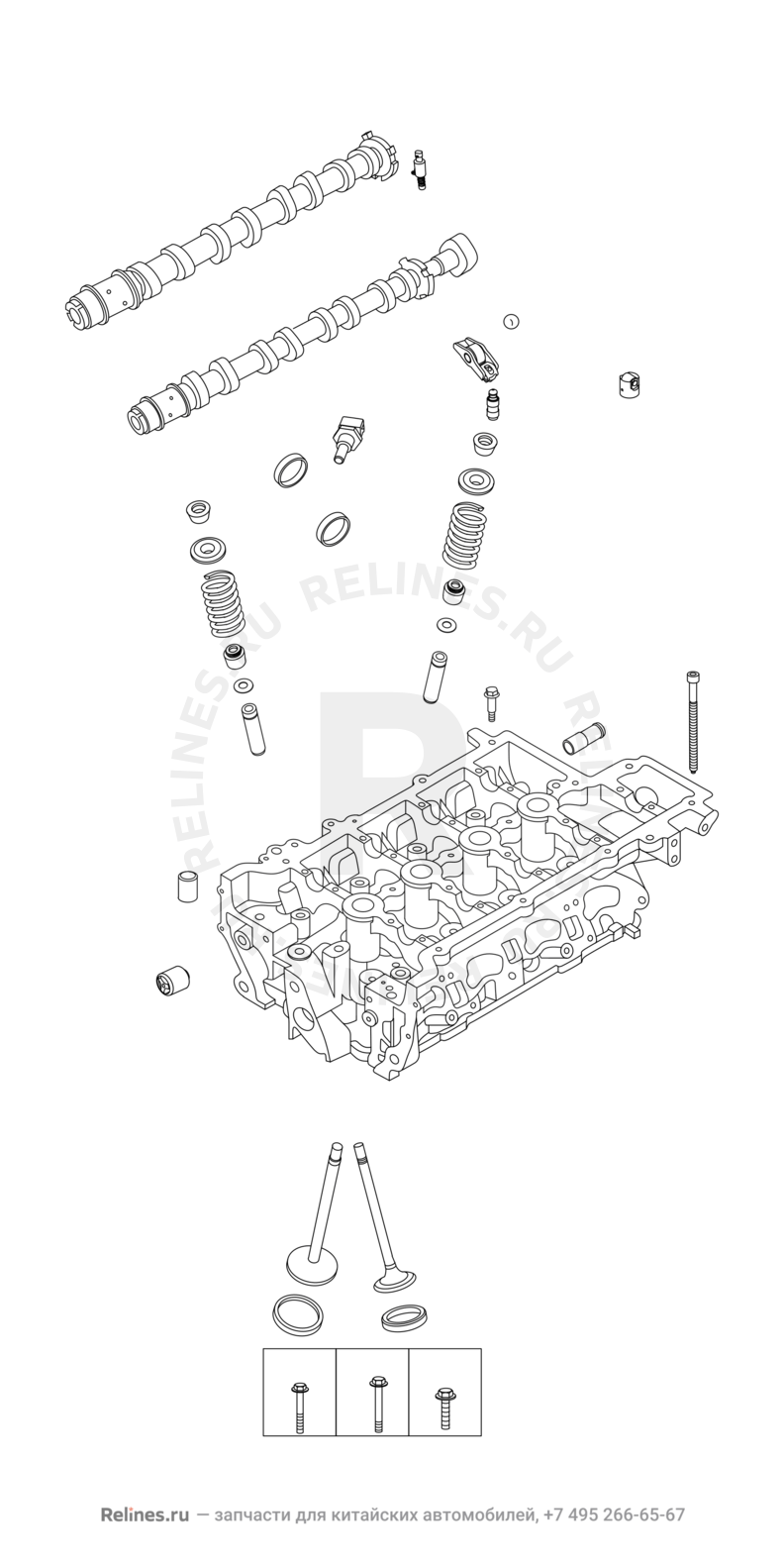 Запчасти Chery Tiggo 8 Pro Поколение I (2020)  — Головка блока цилиндров — схема