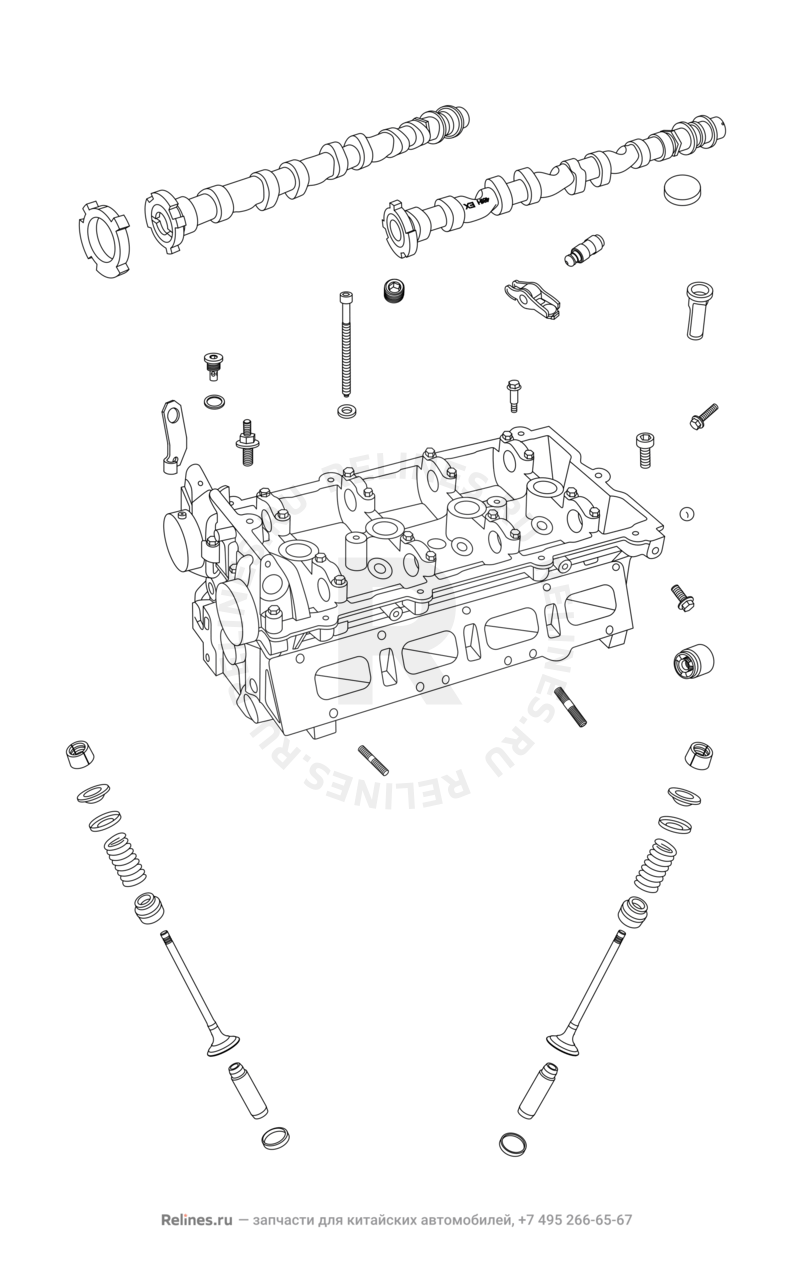 Запчасти Chery Tiggo 5 Поколение I (2013)  — Головка блока цилиндров — схема