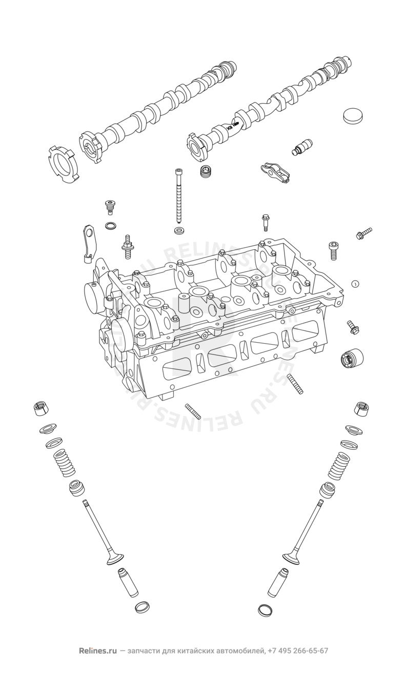 Запчасти Chery Tiggo 5 Поколение I (2013)  — Головка блока цилиндров — схема