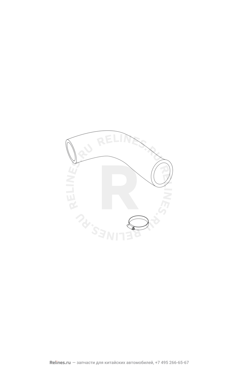 Запчасти Chery Tiggo 3 Поколение I (2014)  — Патрубок системы охлаждения — схема
