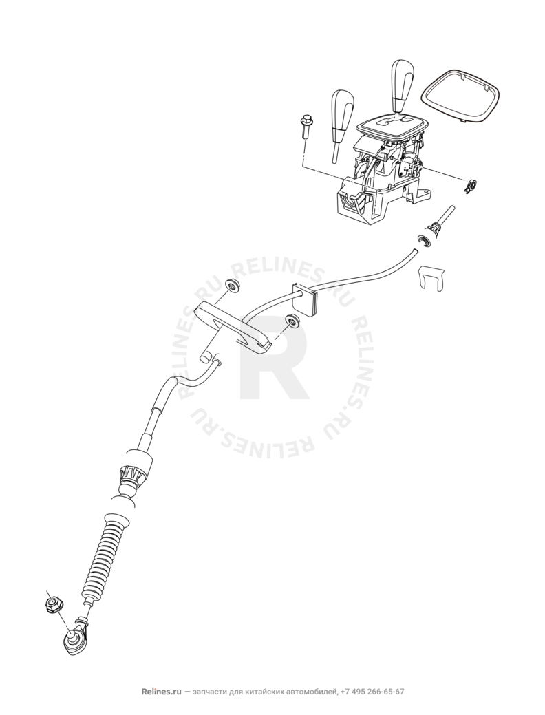 Запчасти Chery Arrizo 7 Поколение I (2013)  — Система переключения передач (2) — схема