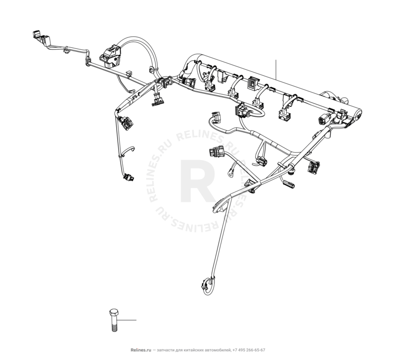 Запчасти Chery Arrizo 7 Поколение I (2013)  — Проводка двигателя — схема