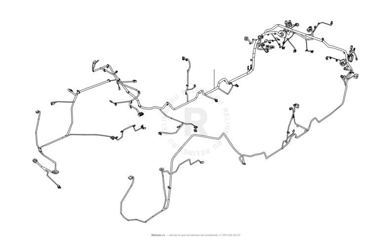 Запчасти Chery Arrizo 7 Поколение I (2013)  — Проводка пола и багажного отсека (багажника) (1) — схема