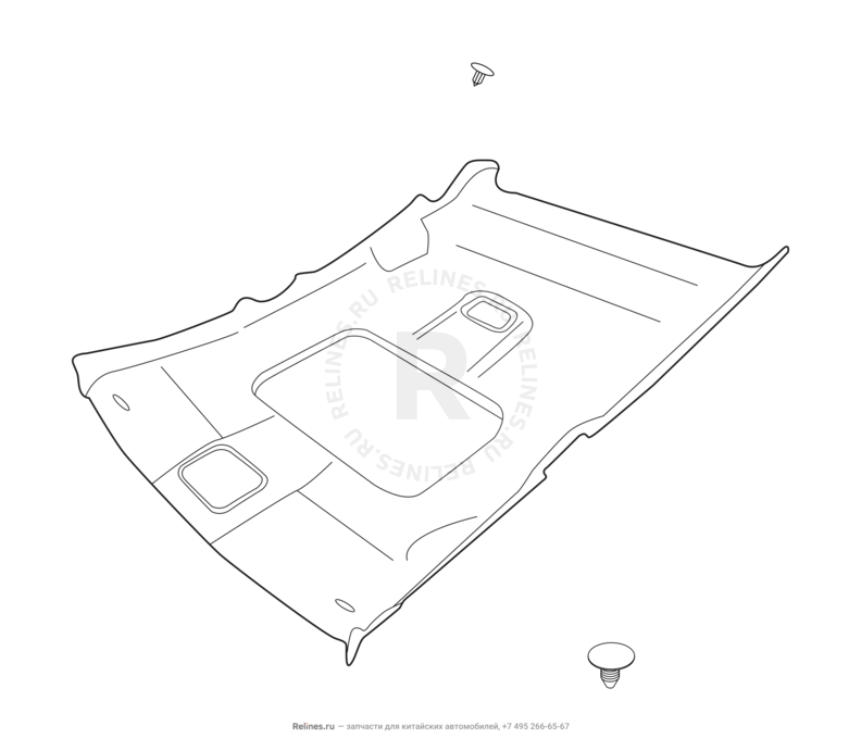 Запчасти Chery Arrizo 7 Поколение I (2013)  — Панель, обшивка и комплектующие крыши (потолка) — схема