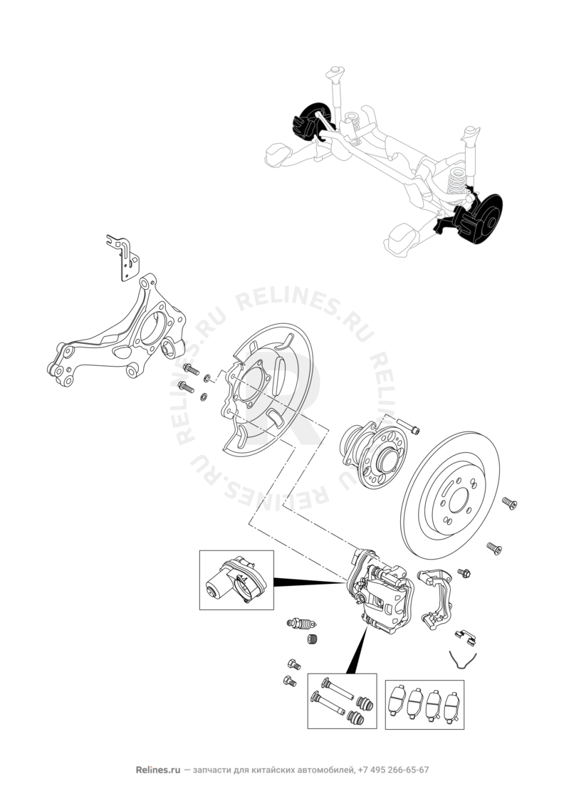 Запчасти Chery Tiggo 4 Поколение I (2017)  — Тормозная система — схема