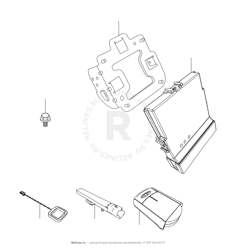 Запчасти Chery Tiggo 4 Поколение I (2017)  — Система бесключевого доступа — схема