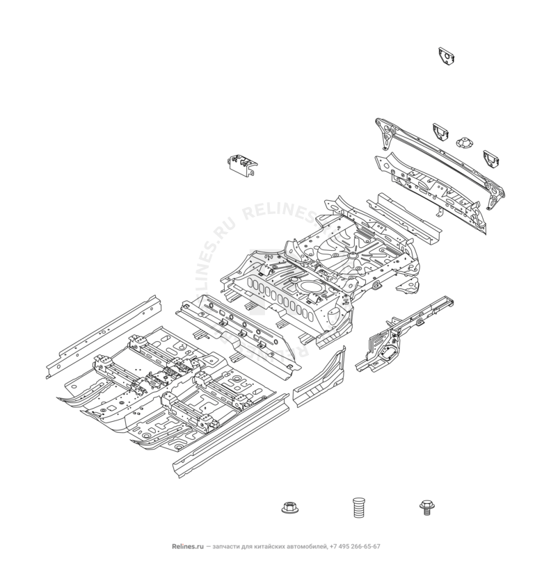 Запчасти Chery Tiggo 4 Поколение I (2017)  — Кузовные детали (2) — схема