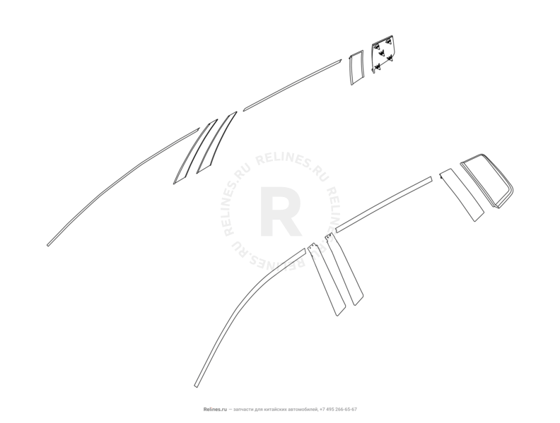 Запчасти Chery Tiggo 4 Поколение I (2017)  — Накладки кузова, клапан вентиляции — схема
