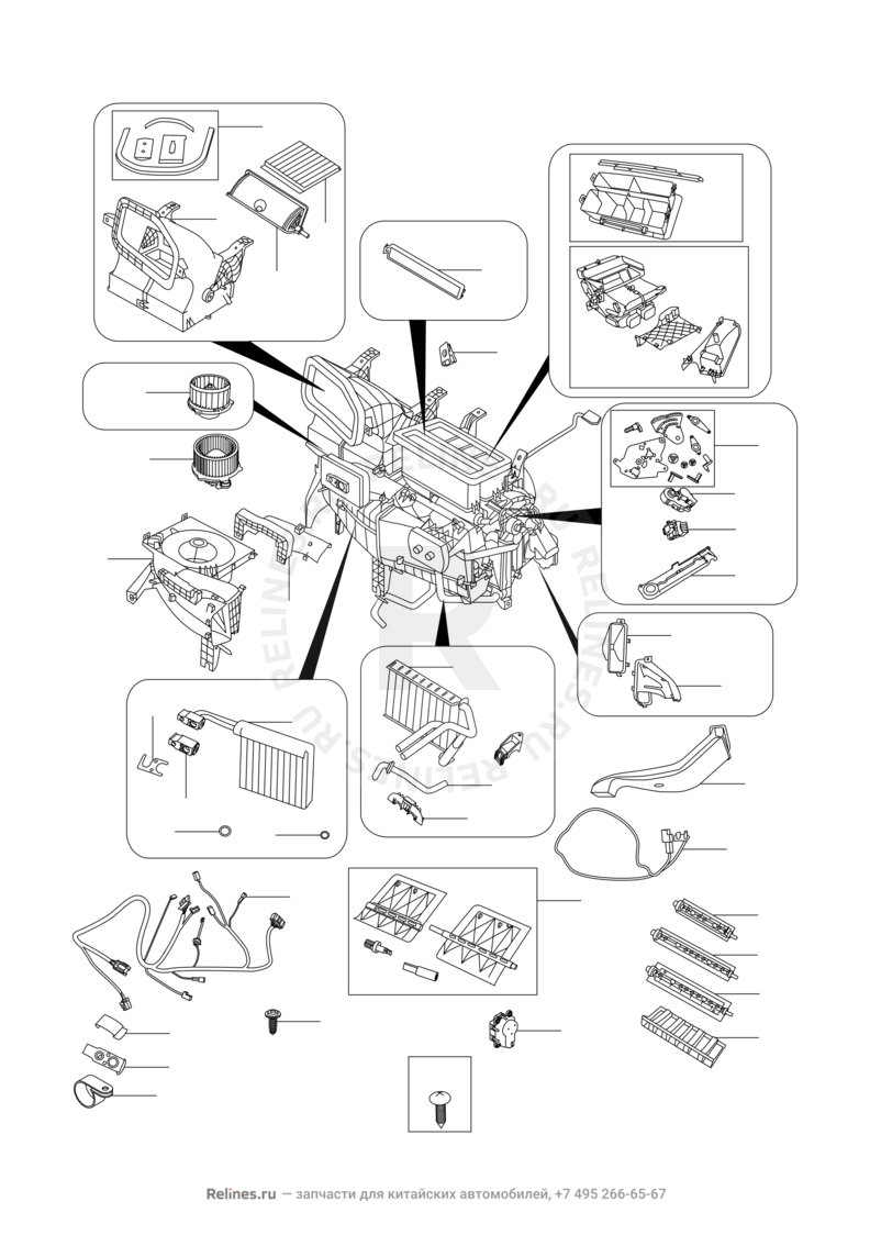 Запчасти Chery Tiggo 4 Поколение I (2017)  — Система кондиционирования — схема