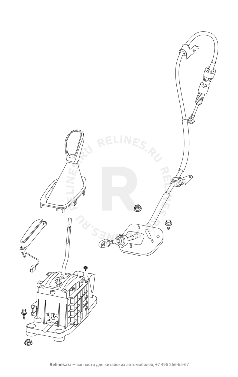 Запчасти Chery Tiggo 2 Поколение I (2016)  — Система переключения передач (2) — схема