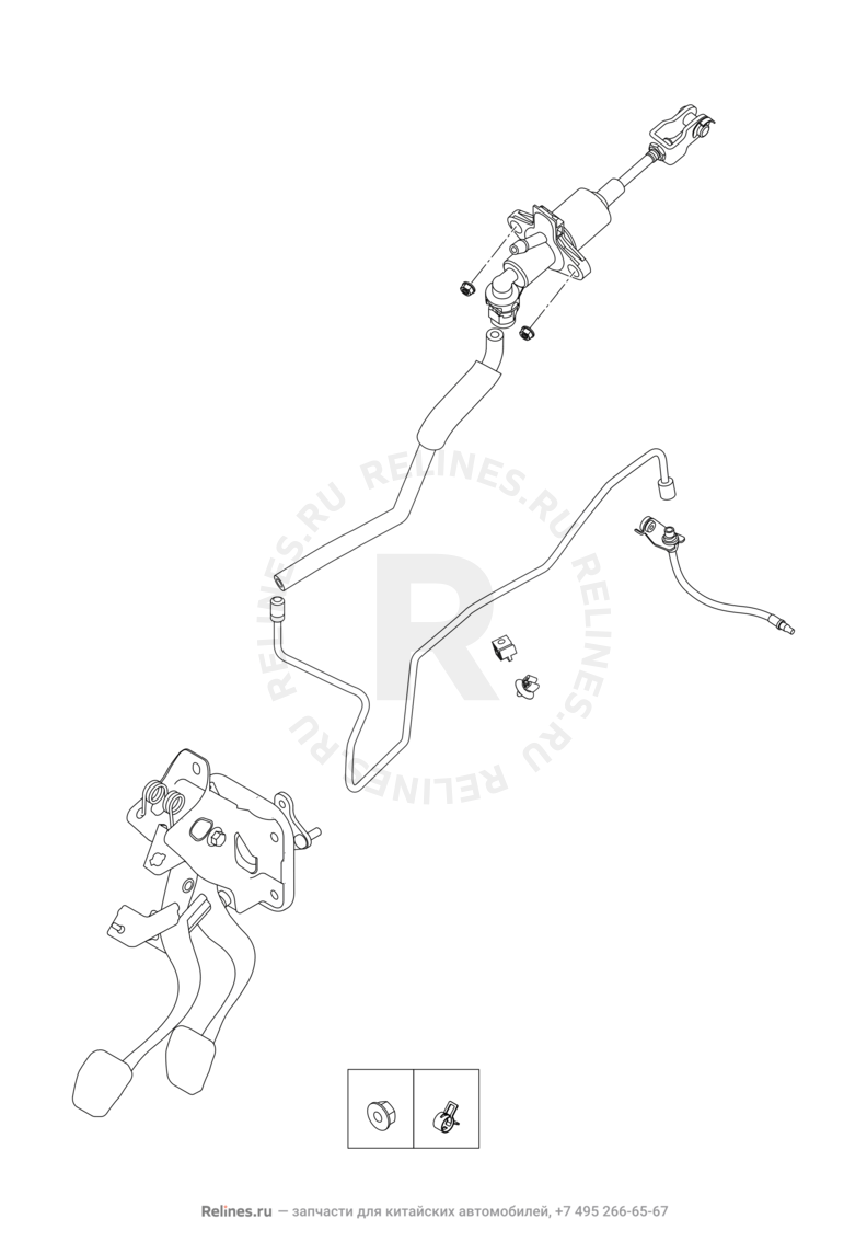 Запчасти Chery Tiggo 2 Pro Поколение I (2021)  — Механизм сцепления — схема