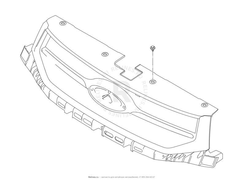 Запчасти Chery Tiggo 2 Поколение I (2016)  — Решетка радиатора — схема