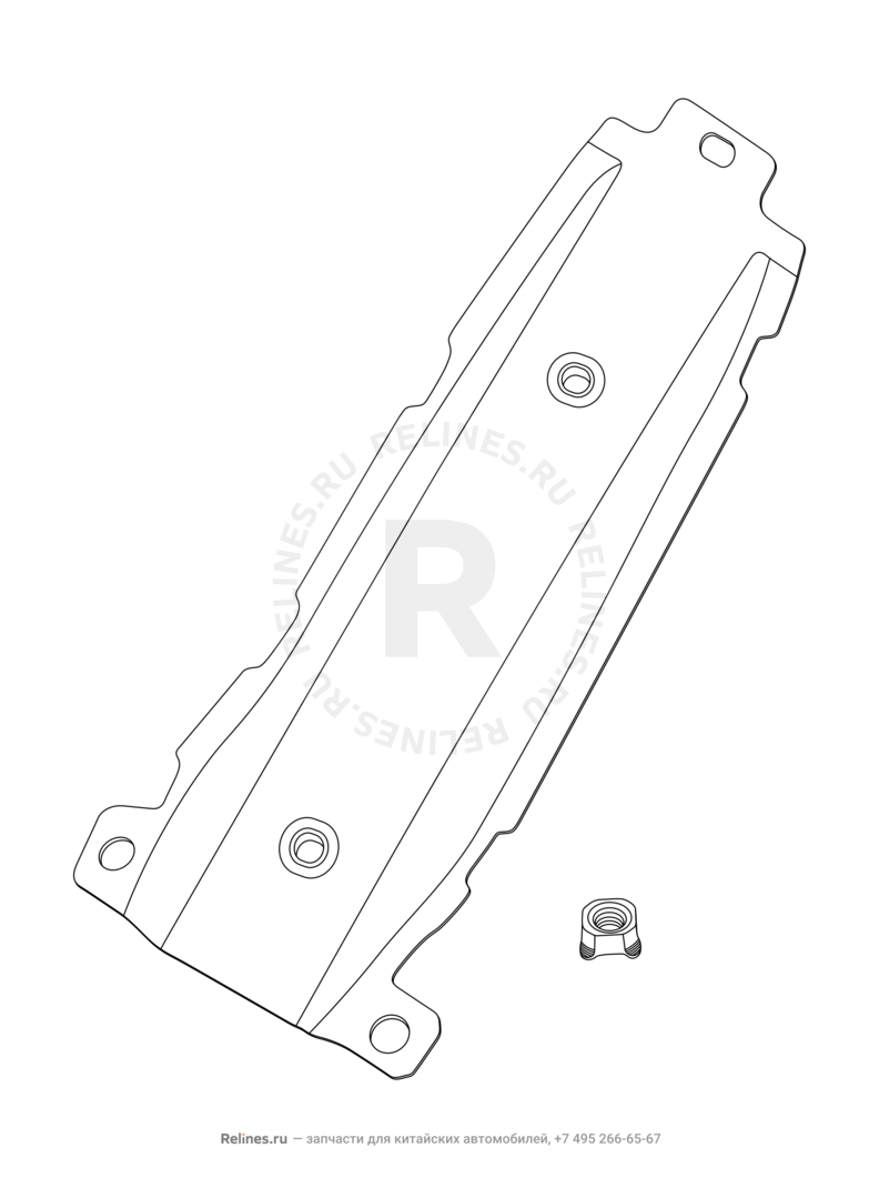 Подставка для ног водителя Chery M11/M12 — схема