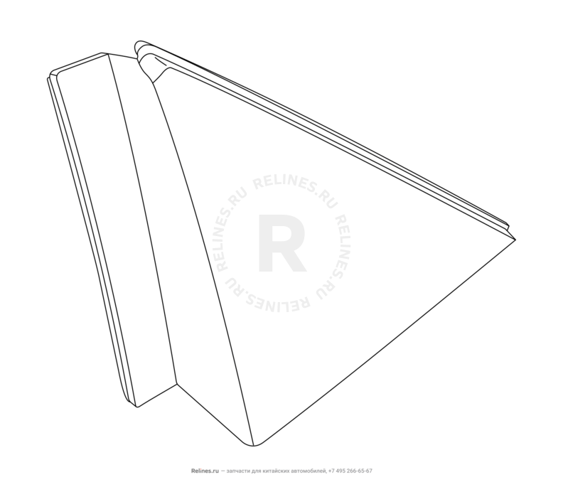 Накладка двери треугольная Chery QQ6 — схема