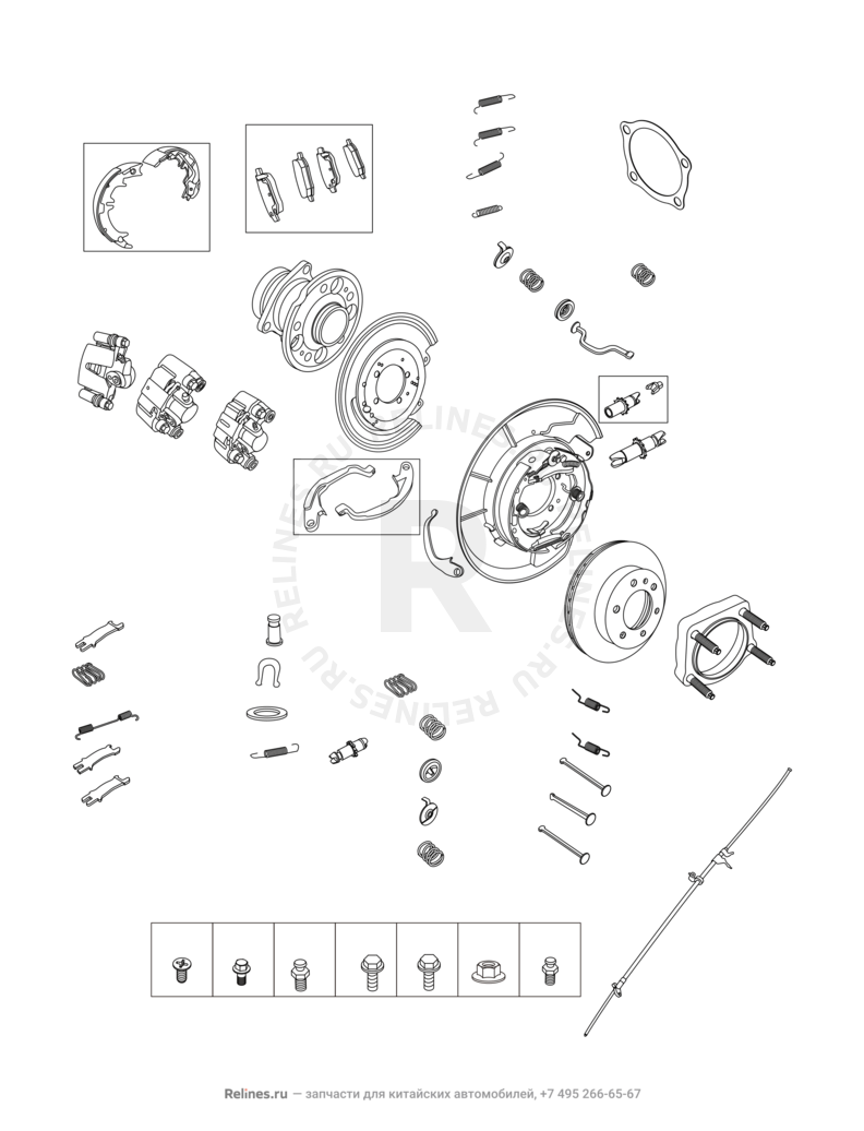 Запчасти Chery Tiggo 3 Поколение I (2014)  — Тормозная система — схема
