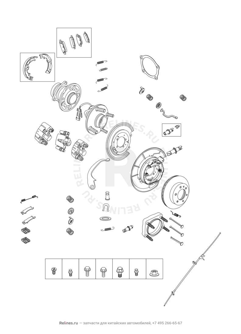 Запчасти Chery Tiggo 3 Поколение I (2014)  — Тормозная система — схема