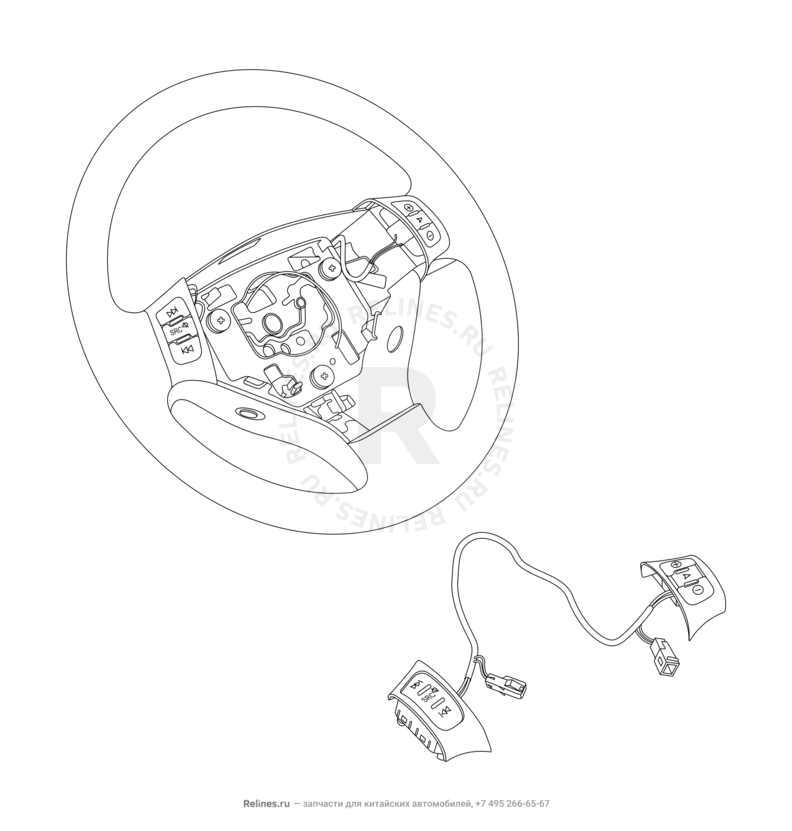 Запчасти Chery Tiggo Поколение I (2005)  — Рулевое колесо (руль) — схема