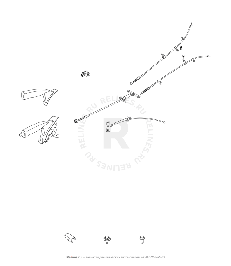 Стояночный тормоз (3) Chery Tiggo — схема