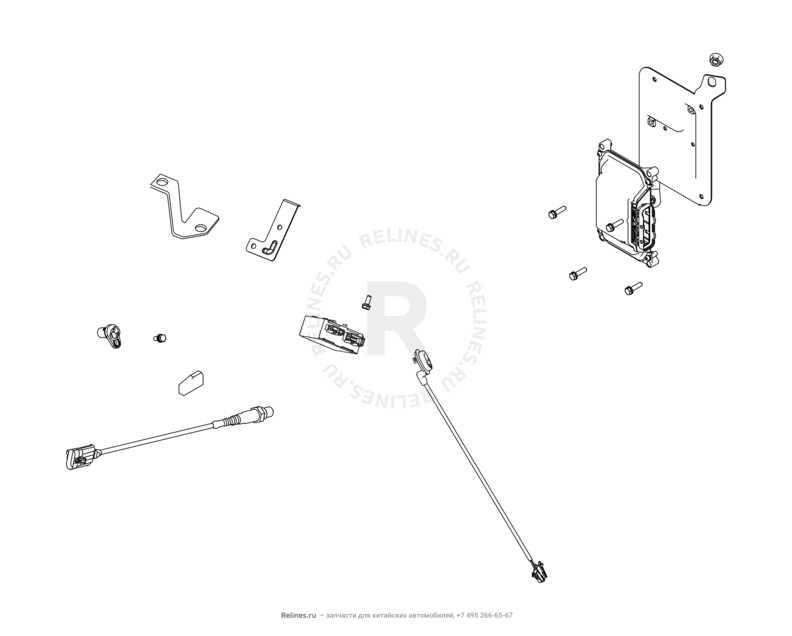 Запчасти Chery Tiggo 3 Поколение I (2014)  — Электронный блок управления (Electronic Fuel Injection) Control System (2) — схема