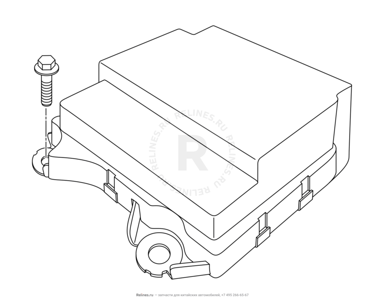 Запчасти Chery Tiggo Поколение I (2005)  — Блок управления подушками безопасности (Airbag) (1) — схема