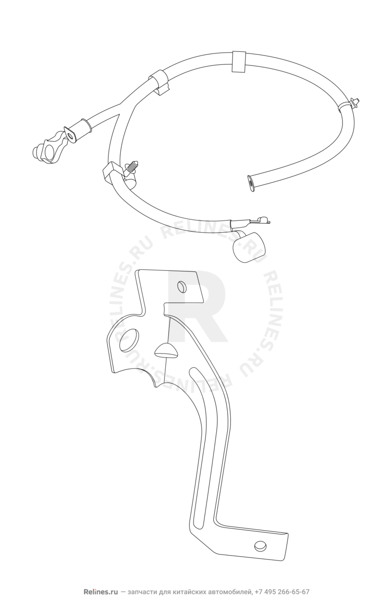 Запчасти Chery Tiggo 3 Поколение I (2014)  — Провод АКБ (аккумуляторный провод плюсовой) (1) — схема