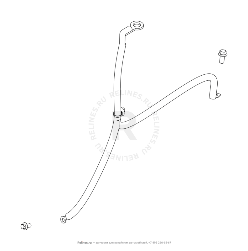 Запчасти Chery Tiggo 3 Поколение I (2014)  — Провод АКБ (аккумуляторный провод минусовой) (2) — схема