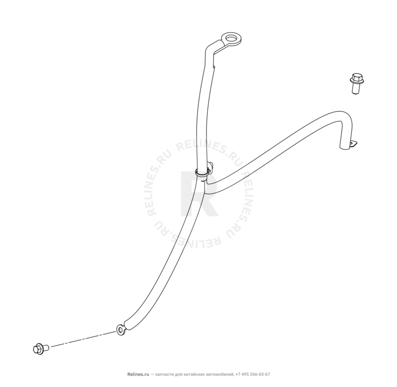 Запчасти Chery Tiggo 3 Поколение I (2014)  — Провод АКБ (аккумуляторный провод минусовой) (1) — схема