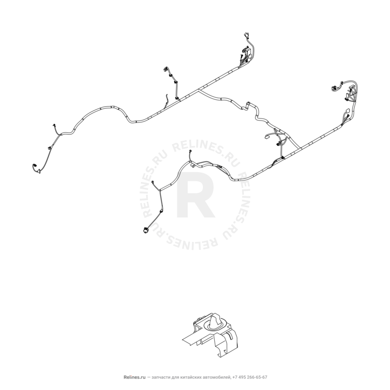 Запчасти Chery Tiggo 3 Поколение I (2014)  — Проводка пола и багажного отсека (багажника) — схема
