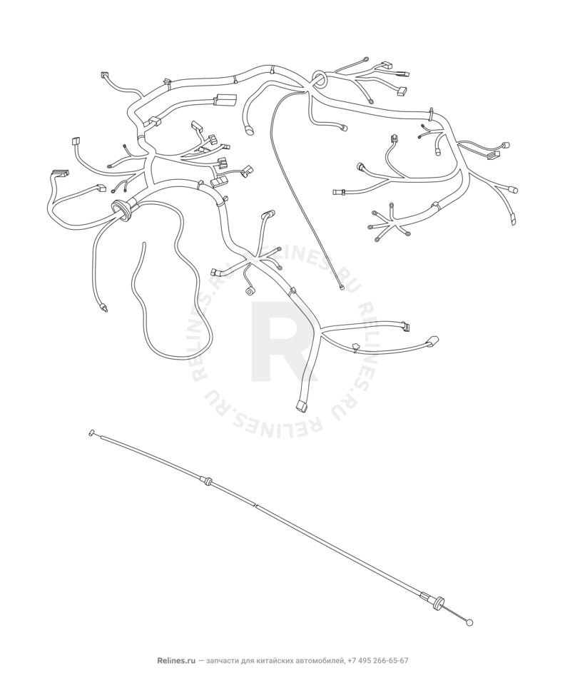 Проводка моторного отсека (2) Chery Tiggo — схема