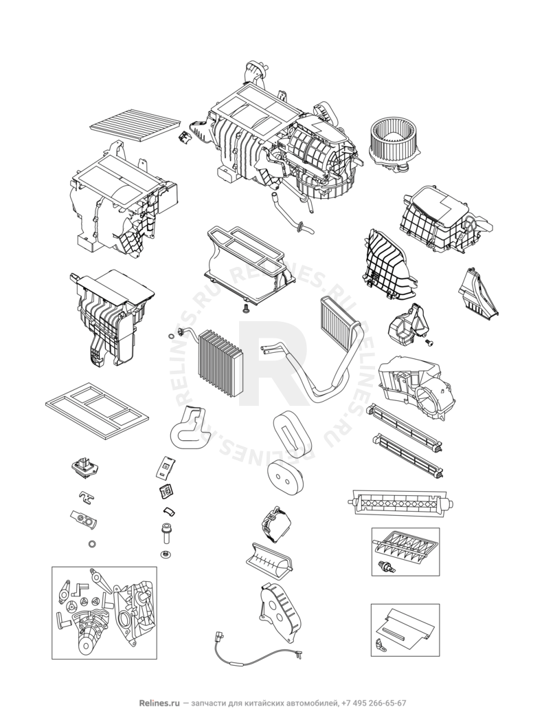 Запчасти Chery Tiggo 3 Поколение I (2014)  — Система кондиционирования — схема