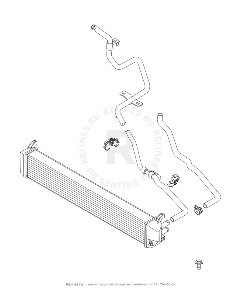 Запчасти Chery Tiggo 7 Поколение I (2016)  — Радиатор воздушный (интеркулер) — схема