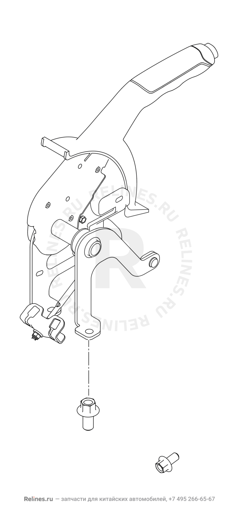 Запчасти Chery Tiggo 7 Поколение I (2016)  — Стояночный тормоз — схема