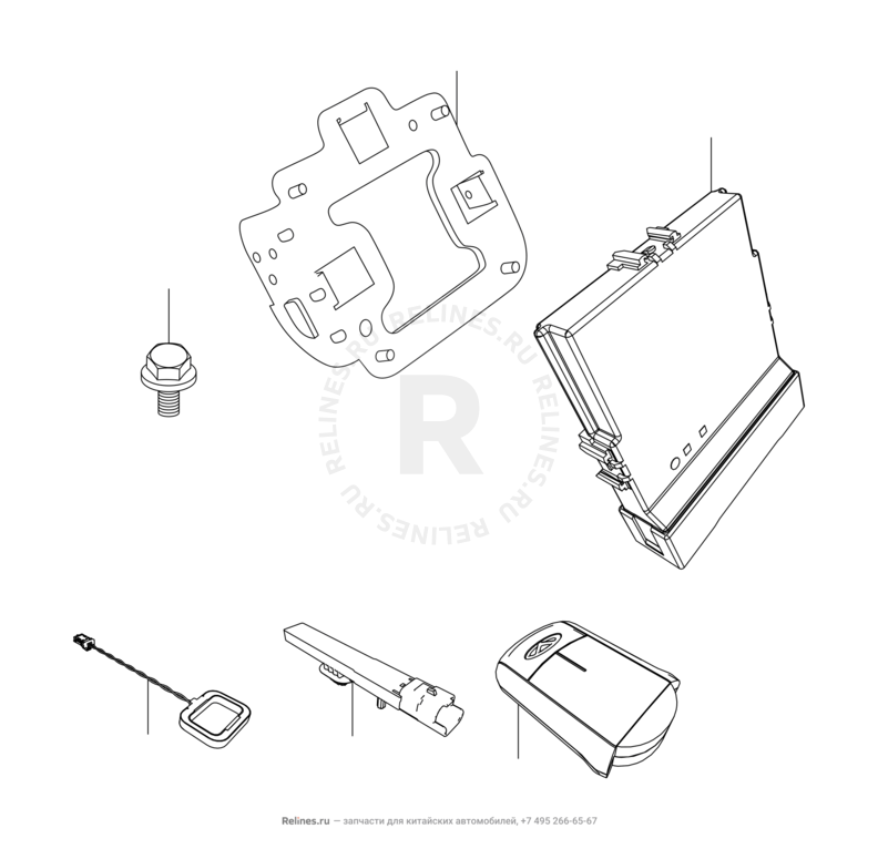 Запчасти Chery Tiggo 7 Поколение I (2016)  — Система бесключевого доступа (1) — схема