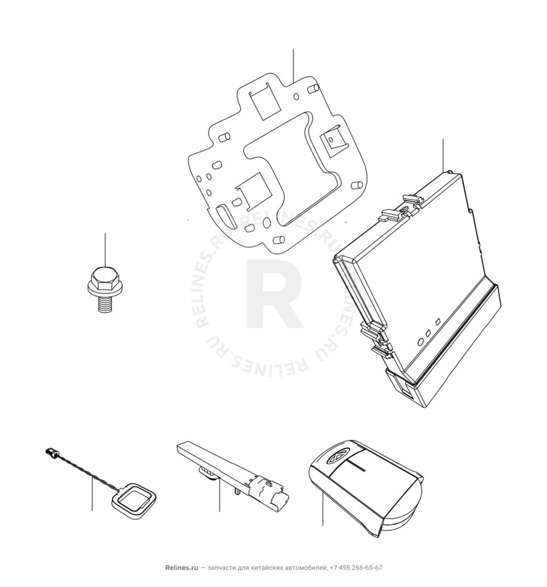 Запчасти Chery Tiggo 7 Поколение I (2016)  — Система бесключевого доступа — схема