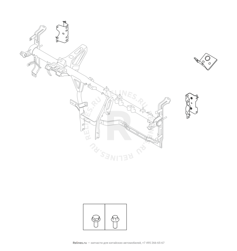 Запчасти Chery Tiggo 4 Поколение I (2017)  — Аксессуары кузова — схема