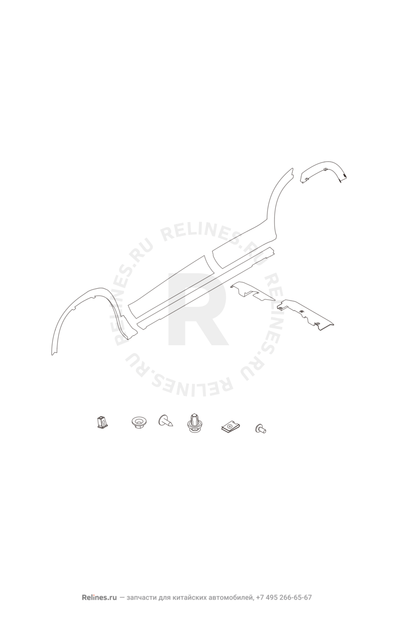 Запчасти Chery Tiggo 7 Поколение I (2016)  — Накладки кузова, клапан вентиляции (3) — схема
