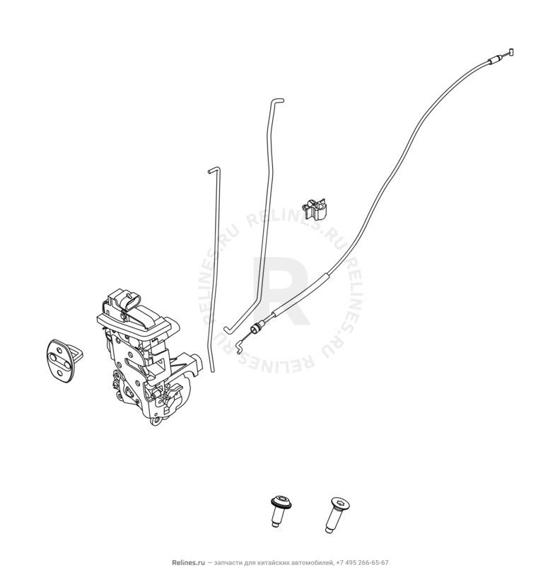 Запчасти Chery Tiggo 7 Поколение I (2016)  — Замки дверей передних (1) — схема