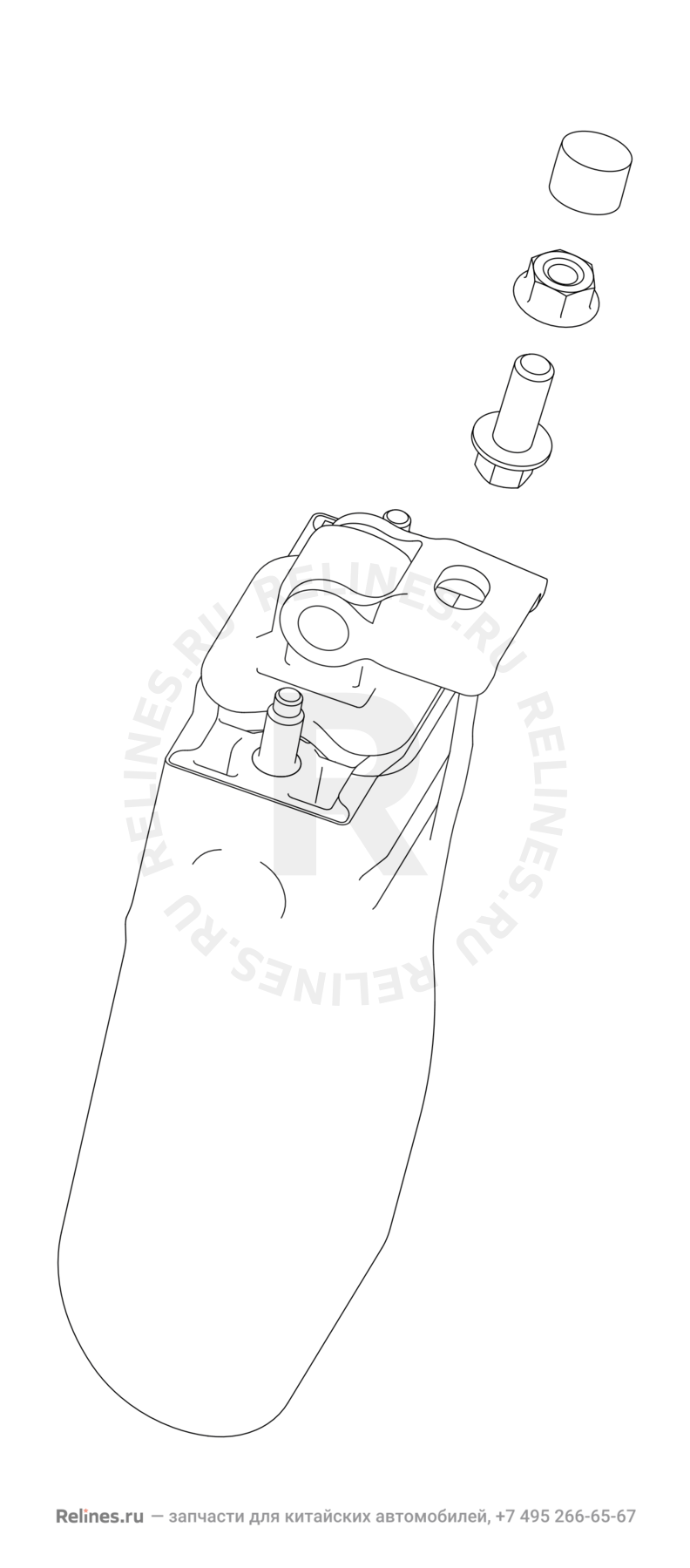 Запчасти Chery Tiggo 7 Поколение I (2016)  — Ограничитель двери — схема
