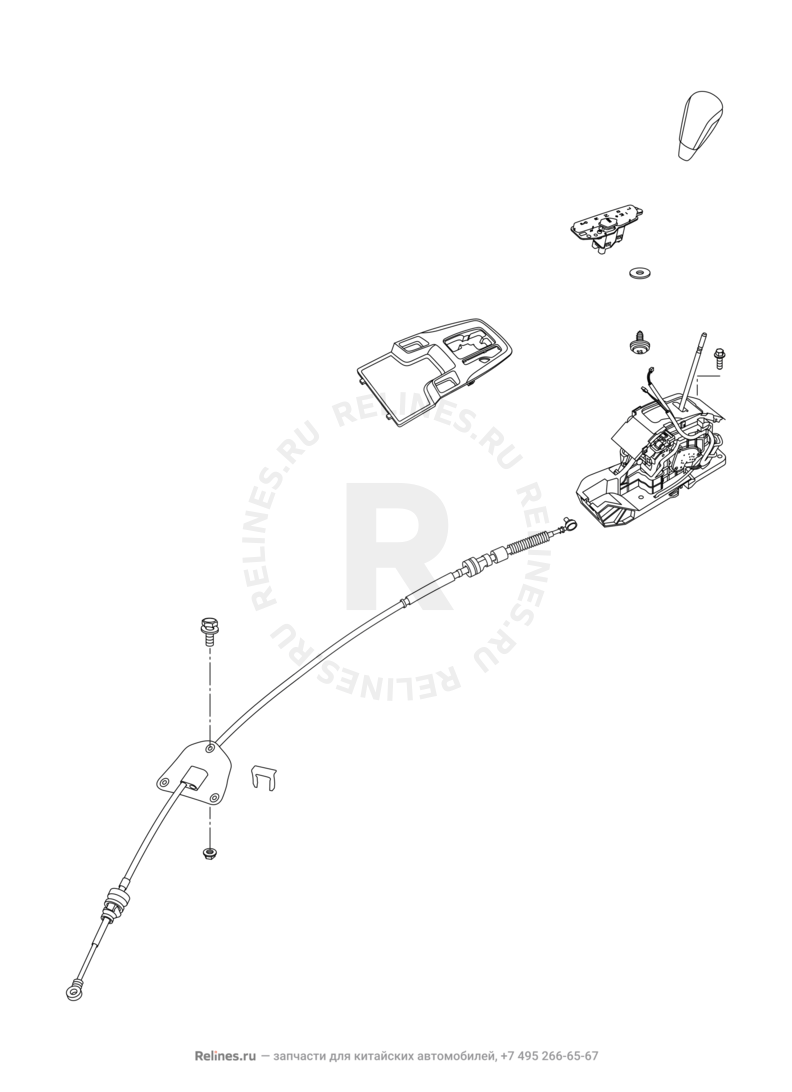 Запчасти Chery Tiggo 5 Поколение I (2013)  — Система переключения передач (3) — схема