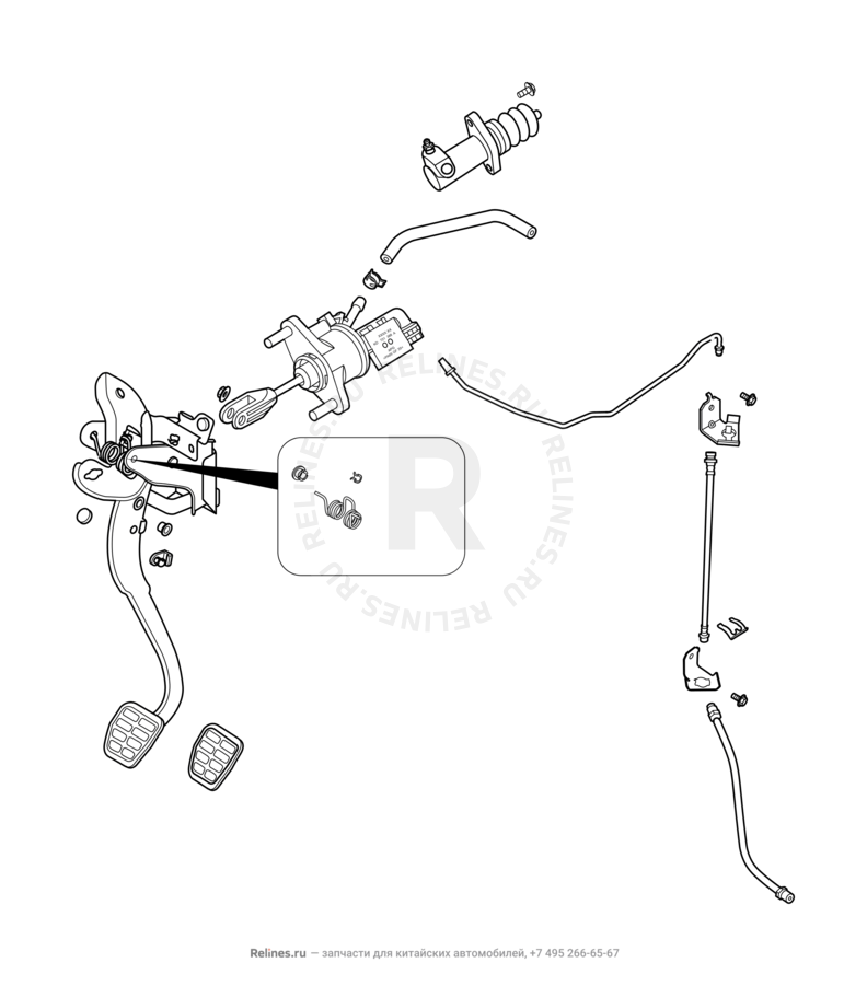Запчасти Chery Tiggo 5 Поколение I (2013)  — Механизм сцепления (1) — схема