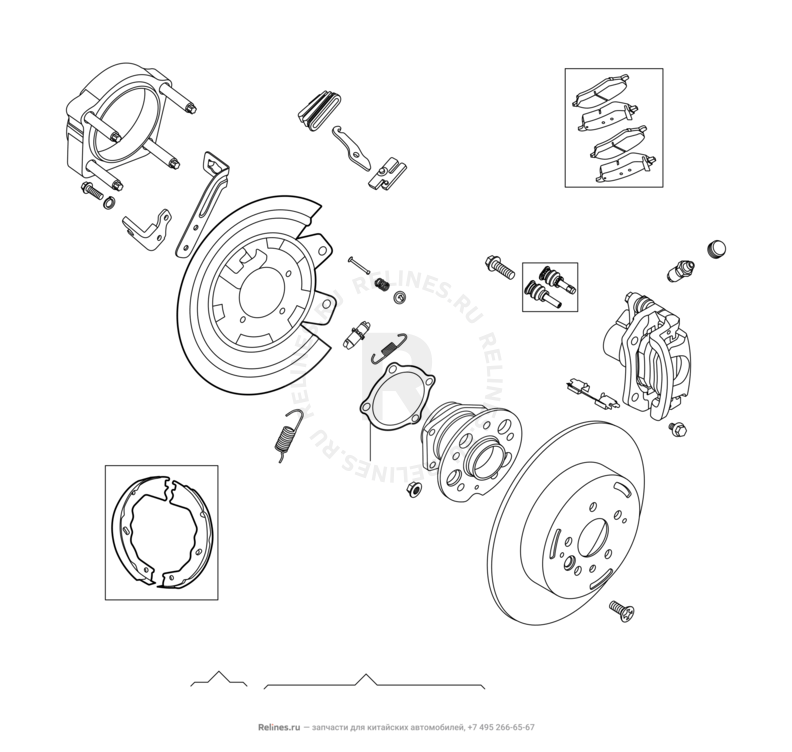 Запчасти Chery Tiggo 5 Поколение I (2013)  — Тормозная система — схема