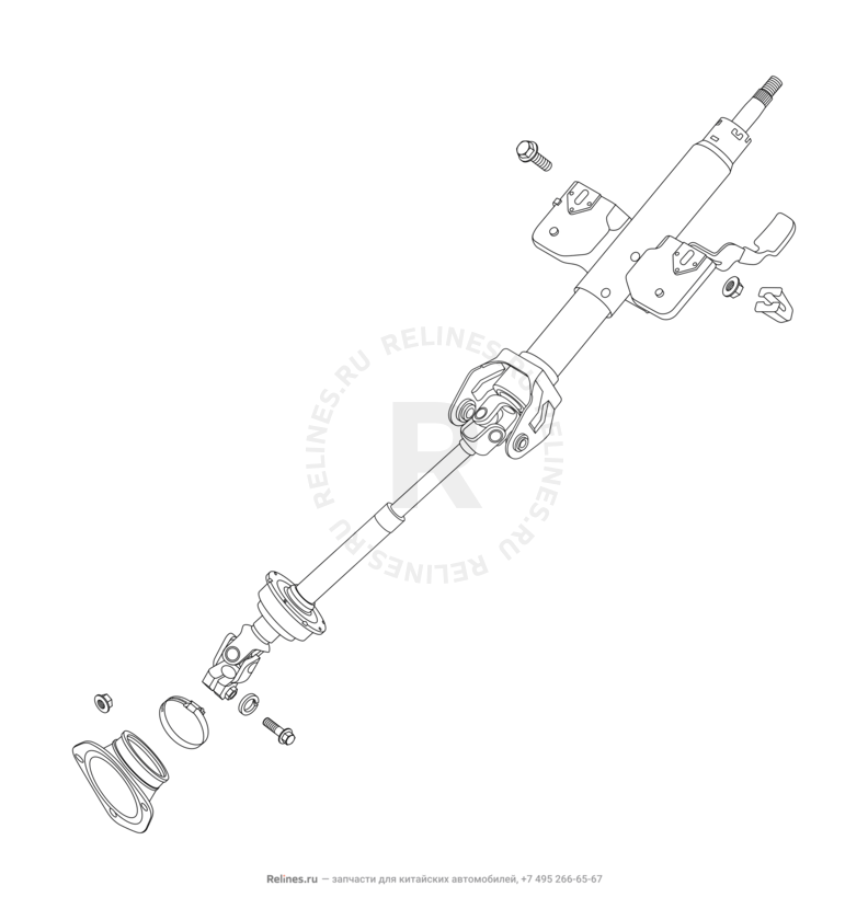 Запчасти Chery Tiggo 5 Поколение I (2013)  — Рулевая колонка — схема