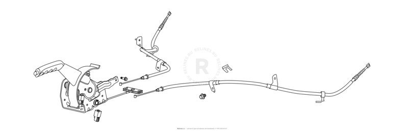 Запчасти Chery Tiggo 5 Поколение I (2013)  — Стояночный тормоз (1) — схема